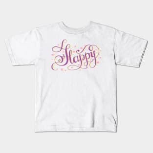 Happy lettering Kids T-Shirt